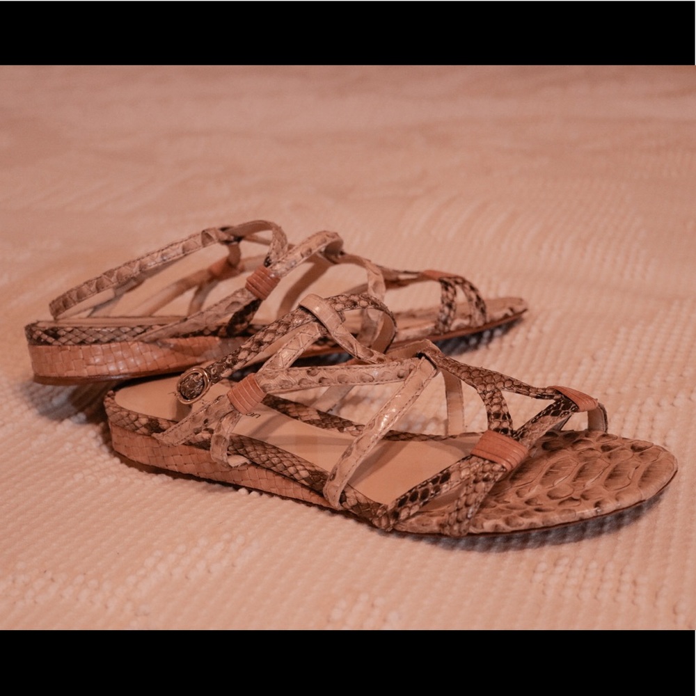 Alexandre Birman Python Sandals Size 8